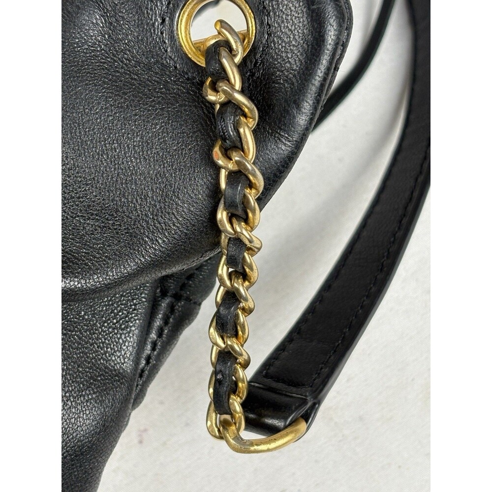 Tory Burch Fleming Soft Black Leather Quilted Belt /Bum Bag/Fanny /Shoulder Bag - Picture 7 of 11
